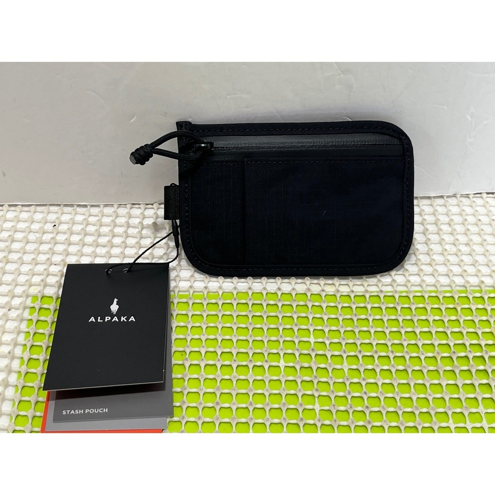 Alpaka Stash Pouch Black Axoflux 210D Recycled Fabric EDC Wallet AD010890118 NEW